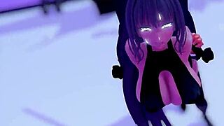 Man, I can’t even describe this 3D cartoon anime Karin swimsuit scene right!