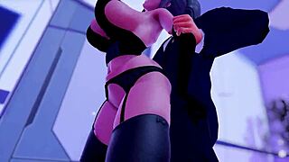 Man, I can’t even describe this 3D cartoon anime Karin swimsuit scene right!