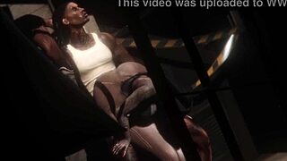 Beautiful big tits homemade big boobs bounce during a public missionary fuck in Second Life