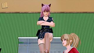 Visual novel and anime series about a harem in a hotel