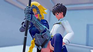 Feeling The Intense Passion As Fate Grand Order Jeanne D'Arc Gets Creampie In MMD Sex