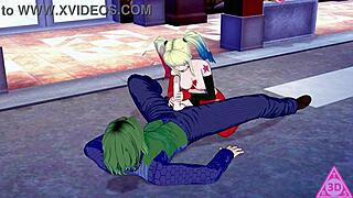 هارلي كوين هينتاي تجعلني مجنوناً بهاند جوب وإنزال