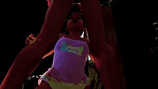 Deepthroat action in cartoon porn