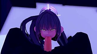 Man, I can’t even describe this 3D cartoon anime Karin swimsuit scene right!