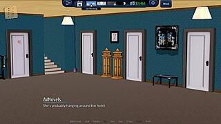 Visual novel and anime series about a harem in a hotel