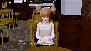 Visual novel and anime series about a harem in a hotel