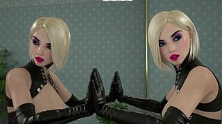 Futa woman face fucks girl