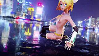 Kagamine Rin's sexy dancing in 3D animated video by shinshi52