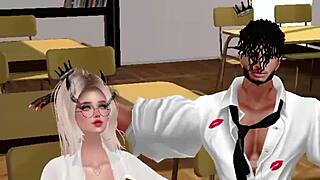 Imvu - Blonde Girl's Unexpected After-Class Moment in Her Backside