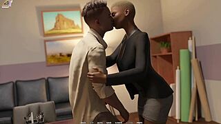 Ebony teacher gets classmate's cock