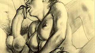 Vintage erotic cartoons and illustrations