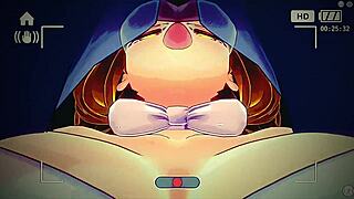Big-boobed blonde in adult cartoon