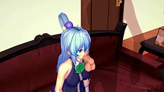 Aqua's steamy facial in living room