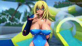 Gadis Magician Gelap di Yugioh MMD perlihatkan tetek besar