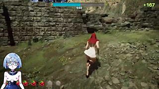 Horny Blonde In Outfit Fucked By Fat Old Man! Catch Me Gameplay Action!