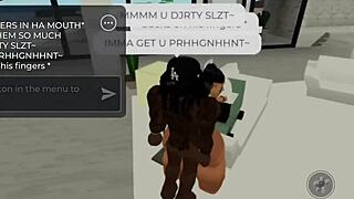 Big black dick penetrates thick Roblox character in Brookhaven scene