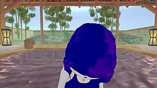 raven from teen titans rocks a bikini while giving a steamy blowjob in fantasyking3 full.