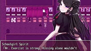 Full game of exorcising schoolgirl spirit with fetish elements