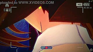 Big-boobed blonde in adult cartoon