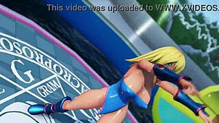 Dark Magician Girl in Yugioh MMD shows off huge tits.