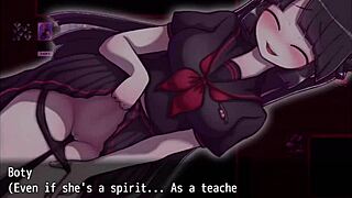 Full game of exorcising schoolgirl spirit with fetish elements