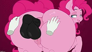pinkipie's massive ass shakes in wild hentai action