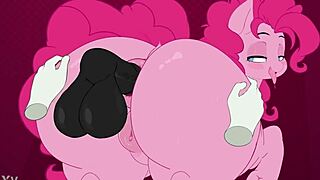 pinkipie's massive ass shakes in wild hentai action