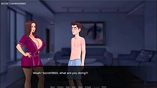 Stepmom saves horny boy with 3D game of pleasure