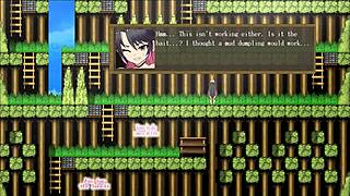 Sakura Gozen hentai game Ep 1 with busty samurai getting outdoor creampie.