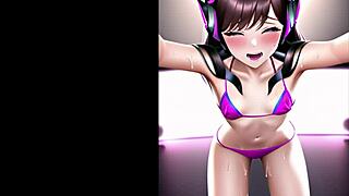 horny gamer babe reaches intense orgasm in sexy hentai tale