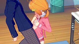 A hentai girl who cannot get enough of sucking a dick