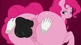 pinkipie's massive ass shakes in wild hentai action