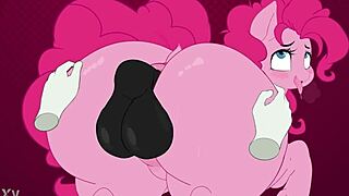 pinkipie's massive ass shakes in wild hentai action