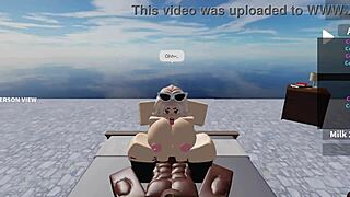 A white Roblox player has rough sex with a BBC and gets a messy ending