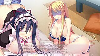 I can’t get enough of Sayaka 11 and Rin 12 with their massive tits in hentai