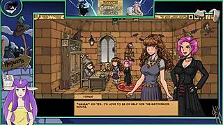 Muscular witch trainer in cartoon porn video