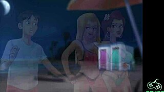 Public and hidden camera sex with a red-haired cheerleader in the Summertime Saga