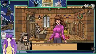 Muscular witch trainer in cartoon porn video