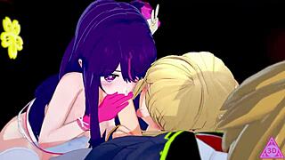 Intense Group Sex with Oshi No Ko Babe