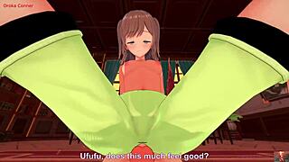 Japanese office scene with POV and Ecchi elements