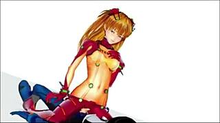 Evangalion Cowgirl Ridin’ Hard, Oh Man, So Hot!