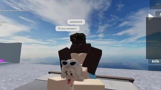 A white Roblox player has rough sex with a BBC and gets a messy ending