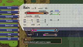 caught a city guard jerking off in nightmare knight part 3. wild hentai game moment with big tits fetish action!