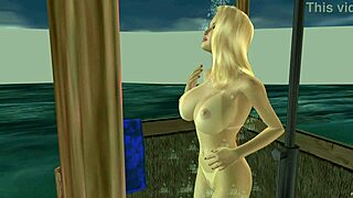 beach shower turns wild as naked babe toys her soaked pussy outdoors