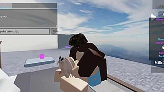 A white Roblox player has rough sex with a BBC and gets a messy ending