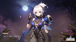 Ep8: Manari Fights Demon of Lust in Half-Demon Shinobi Squirting Battle