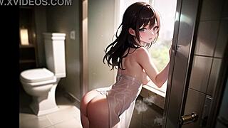 Public toilet action with sluts