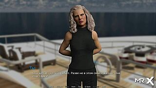 In waterworld, this tight bikini milf from aqua anime gets fucked hard in the cabin with her teen friend