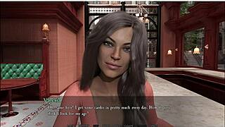 Adult film with a hot milf who offers sex to two men in their 20s and 30s