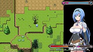 caught a city guard jerking off in nightmare knight part 3. wild hentai game moment with big tits fetish action!